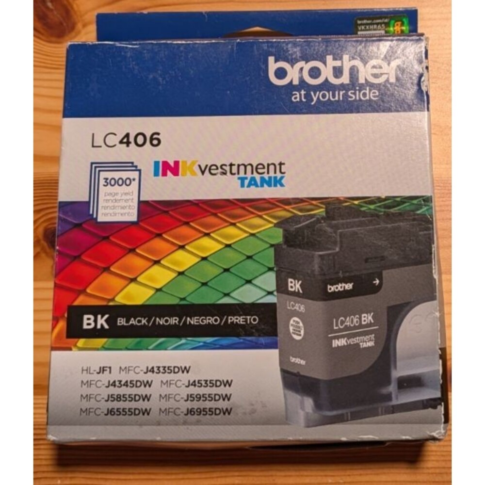 Brother Genuine LC406 BK Black Ink Cartridge NEW In Box
